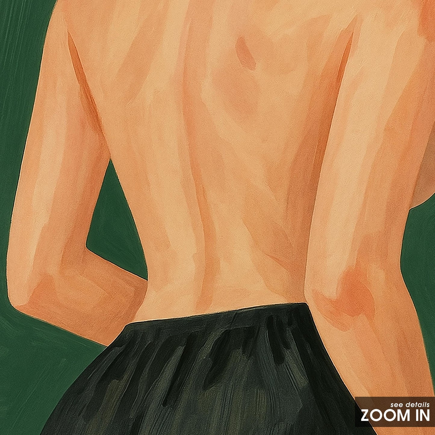 Minimal Feminine Wall Art – Backless Woman Poster | Elegant Nude Illustration