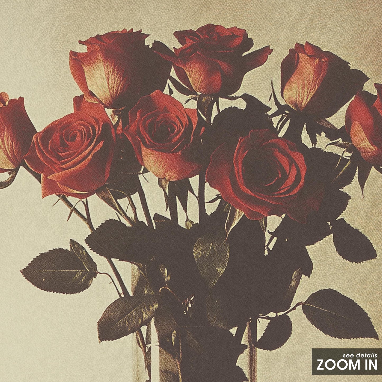 Vintage Rose Bouquet Poster – Rustic Floral Wall Art