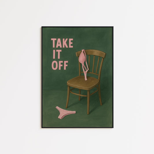 Feminist Wall Art – Bold Typography Pink Green Poster | Playful Quote Print