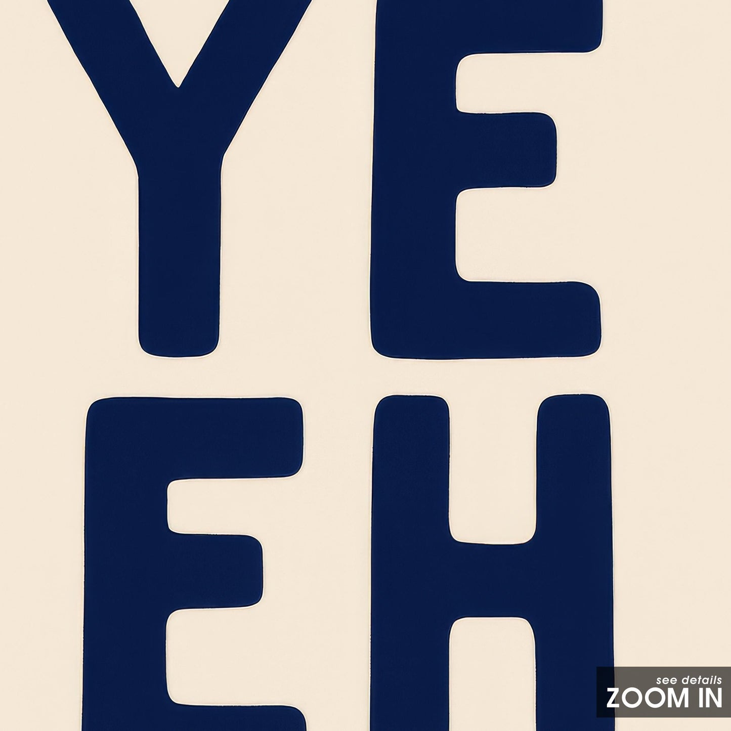 YEEHAW Vertical Poster – Bold Navy Western Typography Print