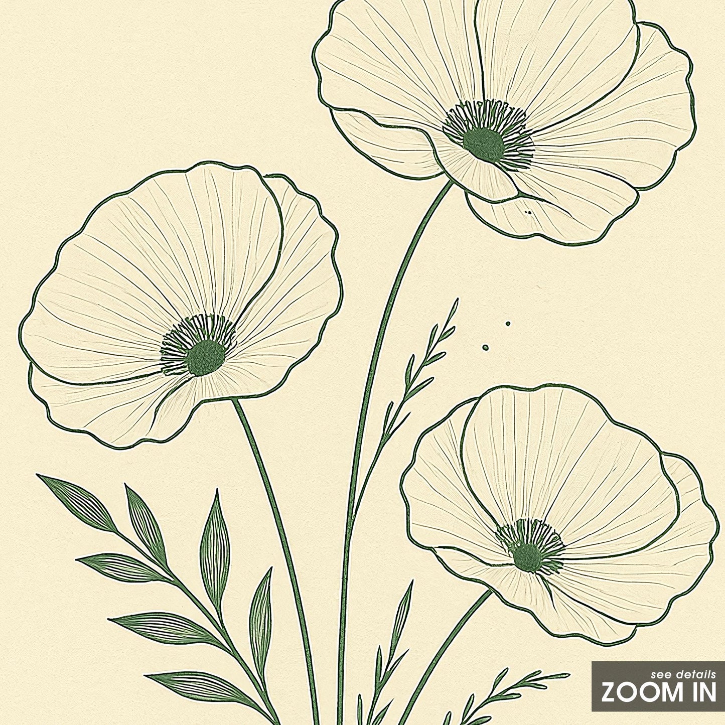 Botanical Line Art – Minimalist Floral Wall Print