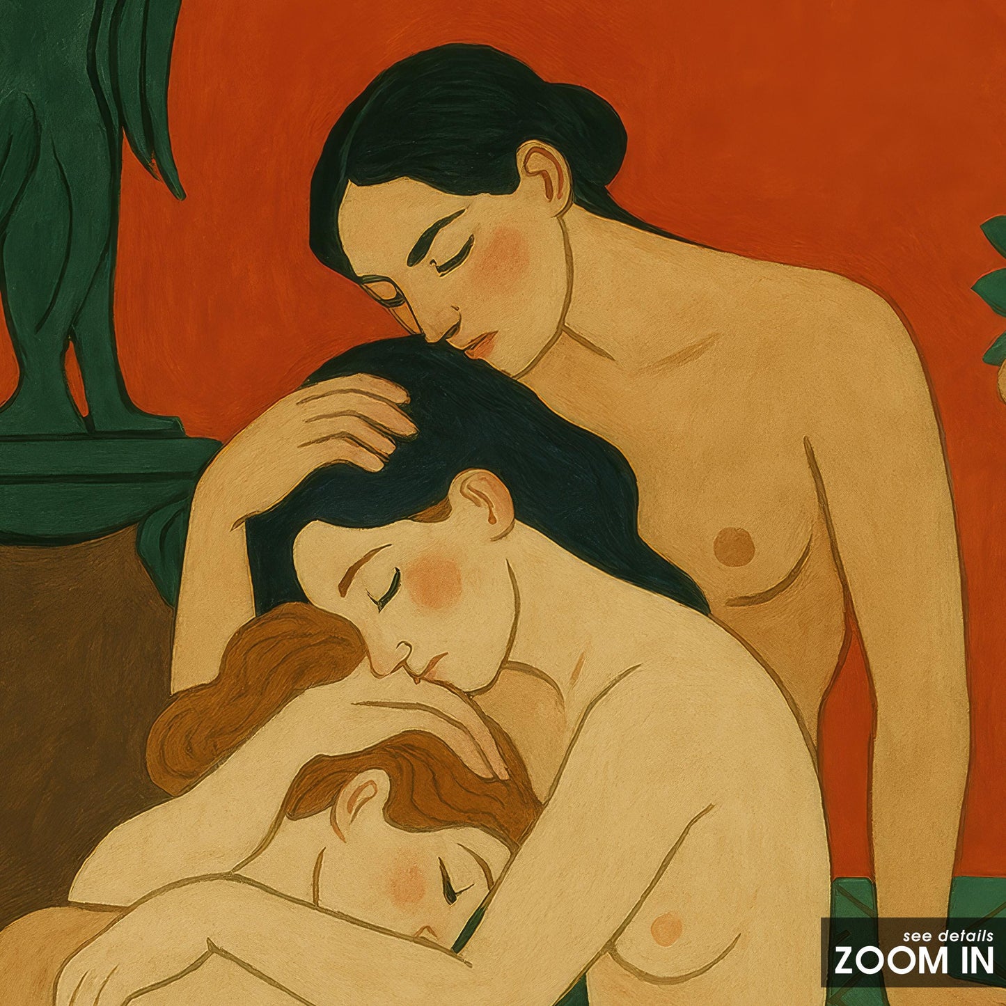 Sensual Nude Art Print – Female Trio Poster | Modern Feminine Art Decor