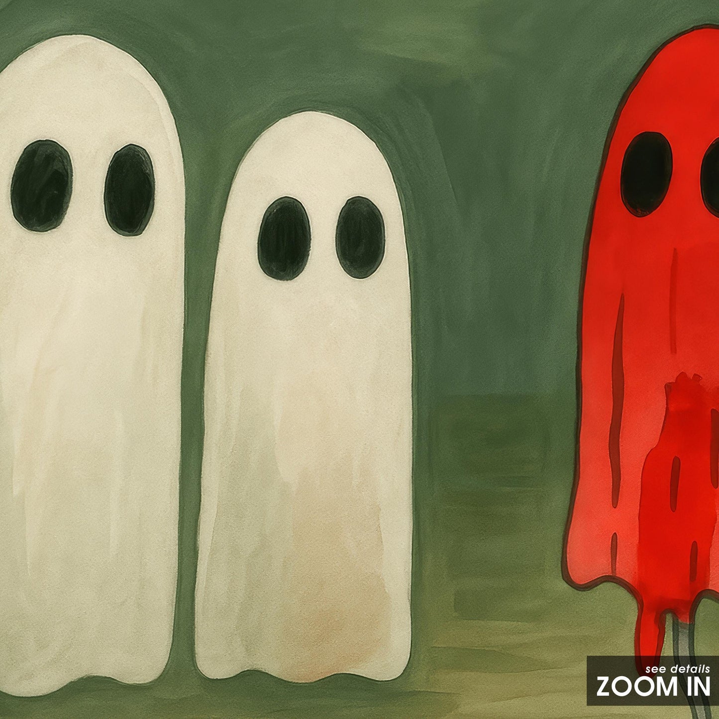 Funny Ghost Poster – Dark Humor Wall Art With Gory Pun And Macabre Humor