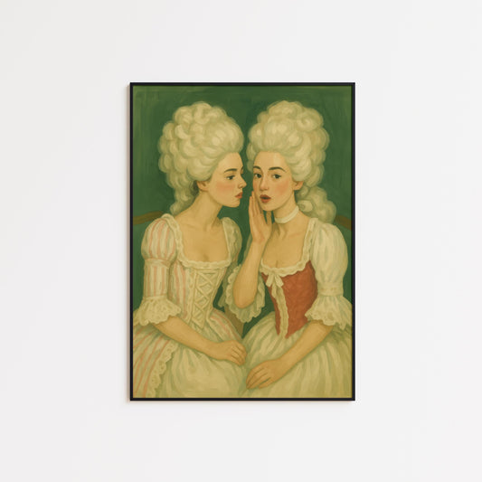 Queer Vintage Wall Art – Rococo Sapphic Art Print on FSC Certified Paper