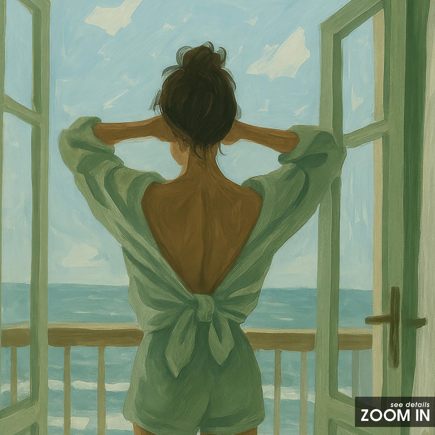 Ocean View Poster – Serene Coastal Wall Art for Bedroom & Beach House Decor