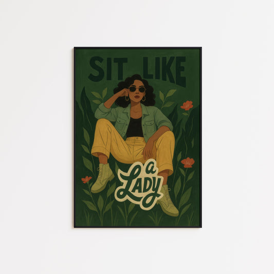 Feminine Empowerment Wall Art – Bold Feminist Poster With Greenery & Typography