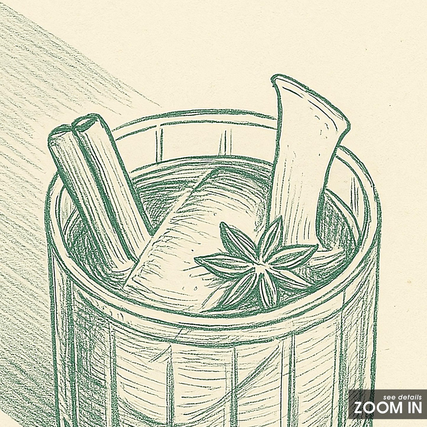 Holiday Negroni Poster – Vintage Cocktail Print | Festive Drink Art Decor