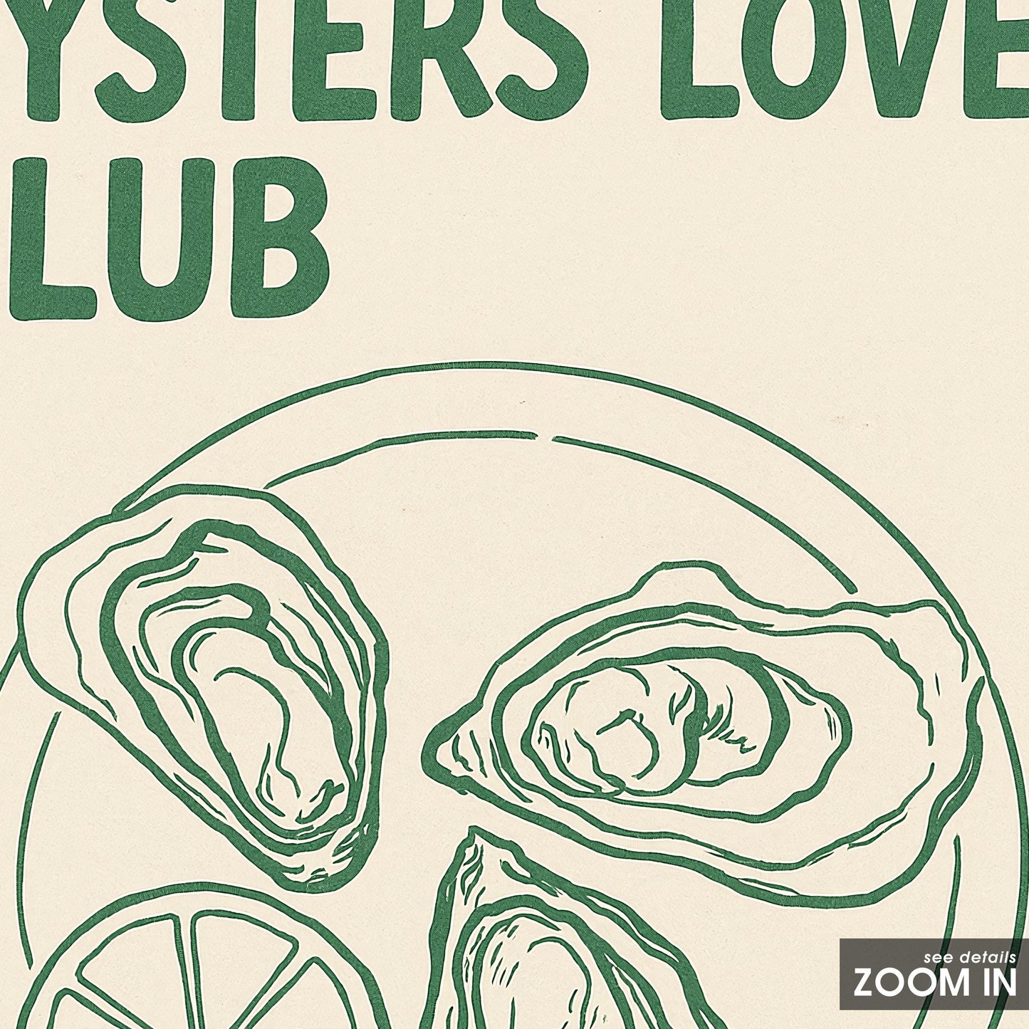 Oyster Wall Art – Vintage Seafood Kitchen Decor | Coastal Dining Print