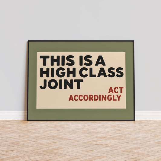 Funny Typography Poster – Minimal Wall Art With Bold Quote Print & Sarcastic Home Decor