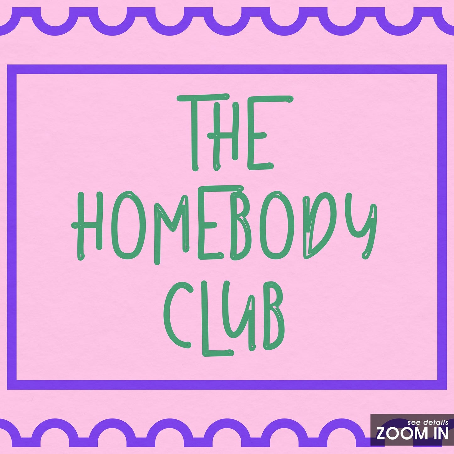 The Homebody Club Print – Pink & Purple Pastel Wall Decor for Cozy Spaces