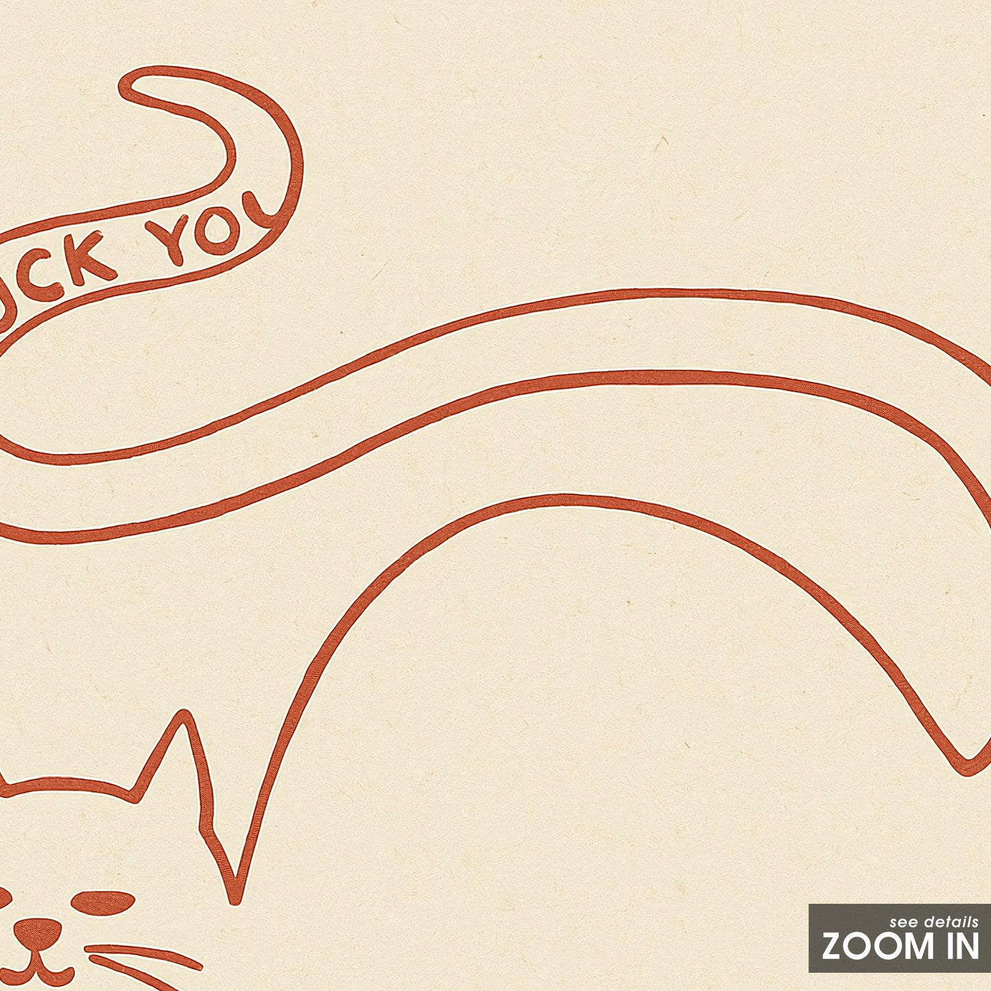 Cat Attitude Poster – Minimal Line Art, Funny Cat Wall Decor, Bold Modern Illustration