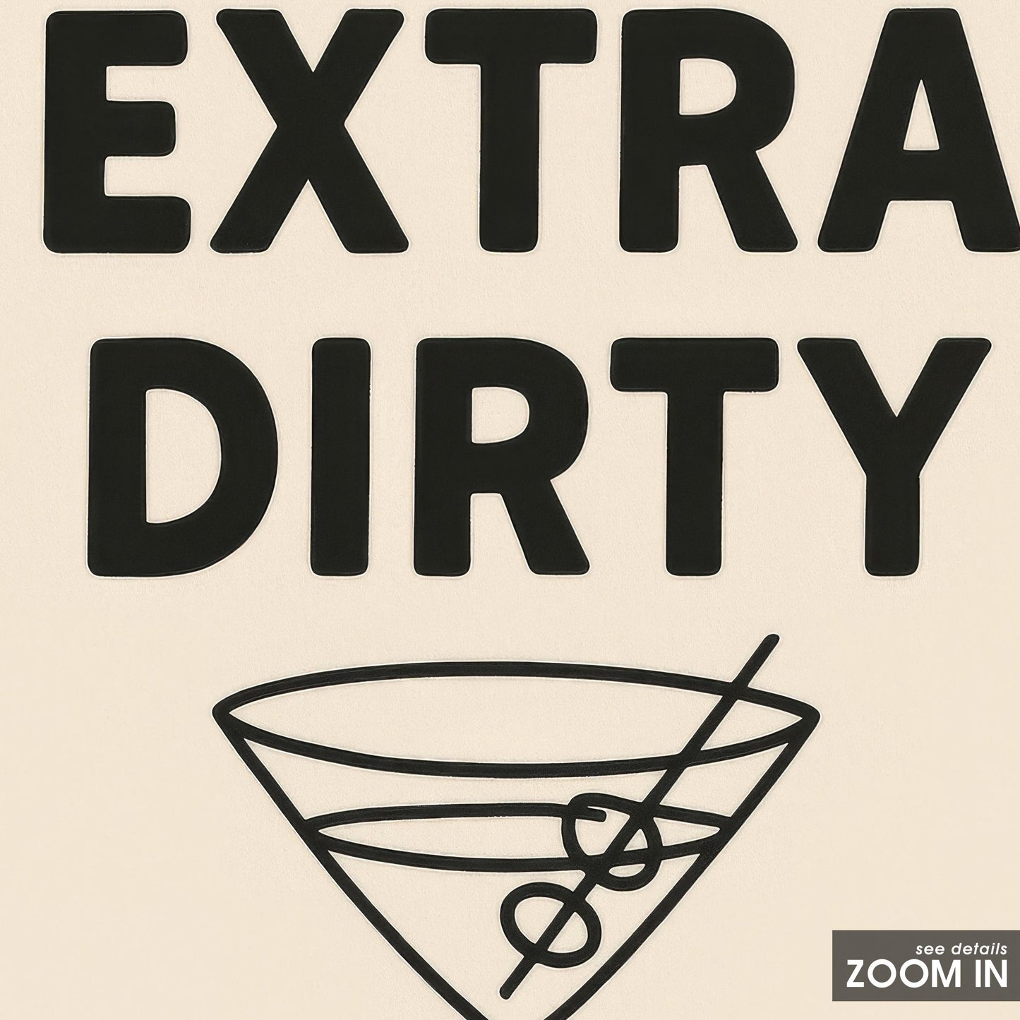 Martini Quote Wall Art – Minimalist Quote Poster With Playful Cocktail Design