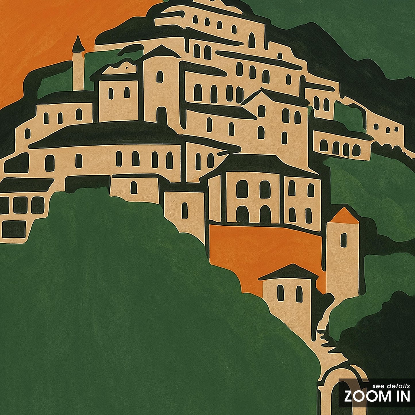 Positano Italy Poster – Vintage Amalfi Coast Print | Mediterranean Wall Art
