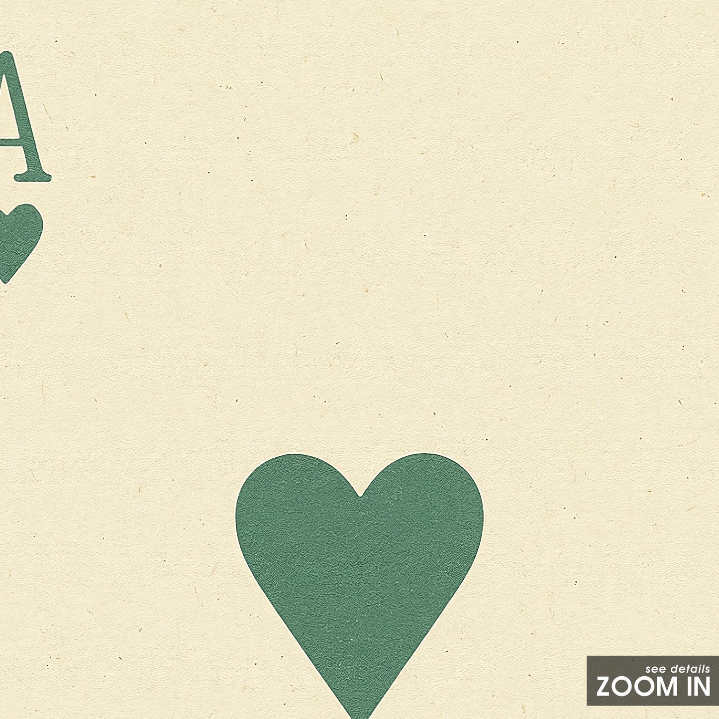 Lucky Girl Syndrome Poster – Green Ace of Hearts Print, Minimal Positive Wall Art