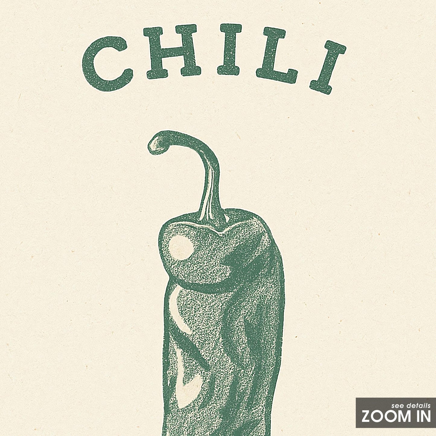 Chili Poster – Funny Minimal Kitchen Wall Art Print