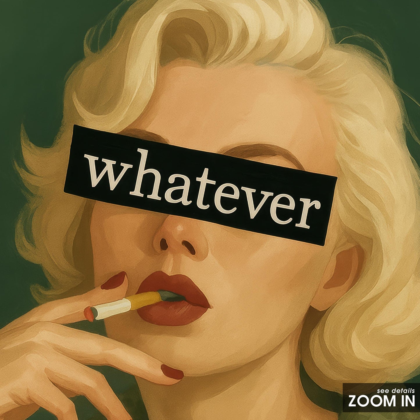 Retro Feminine Wall Art – Bold Text Poster With Edgy Attitude Print