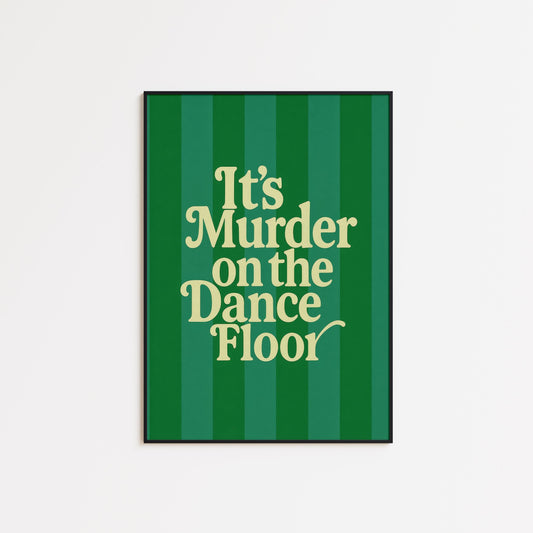 Retro Disco Wall Art – Vintage Dance Floor Poster With Bold Typography Print