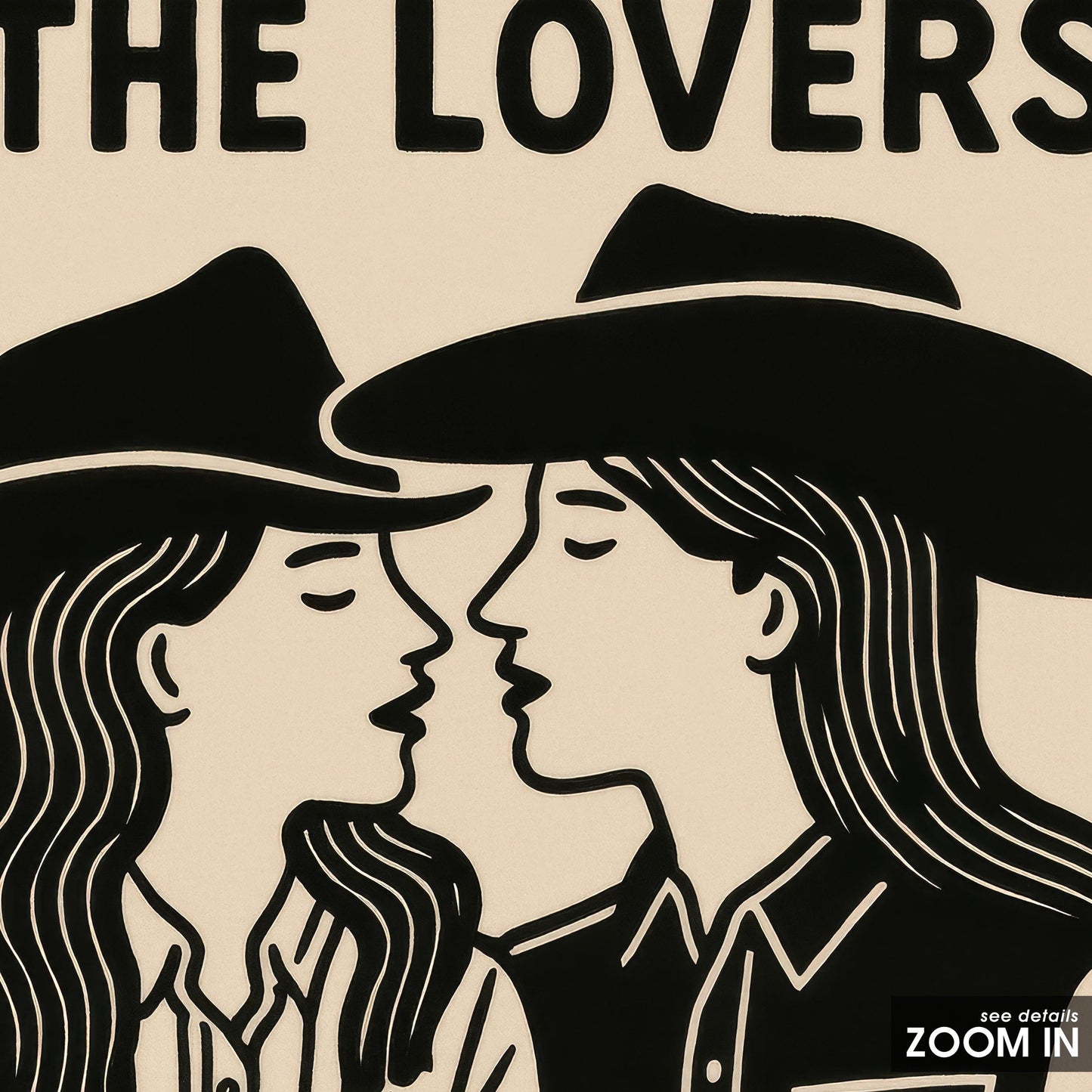 Queer Cowgirl Art Print – Western Lovers Poster With Sapphic Romance