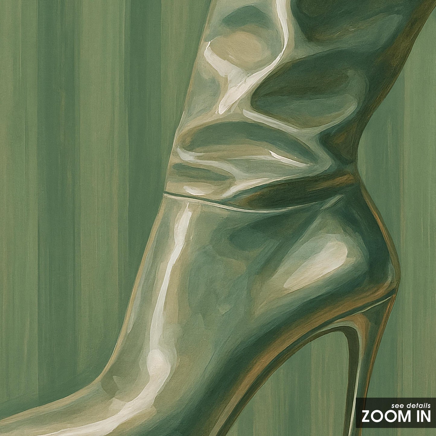 Disco Ball Poster – Retro Fashion Print With Stylish Boot Artwork & Feminist Wall Art