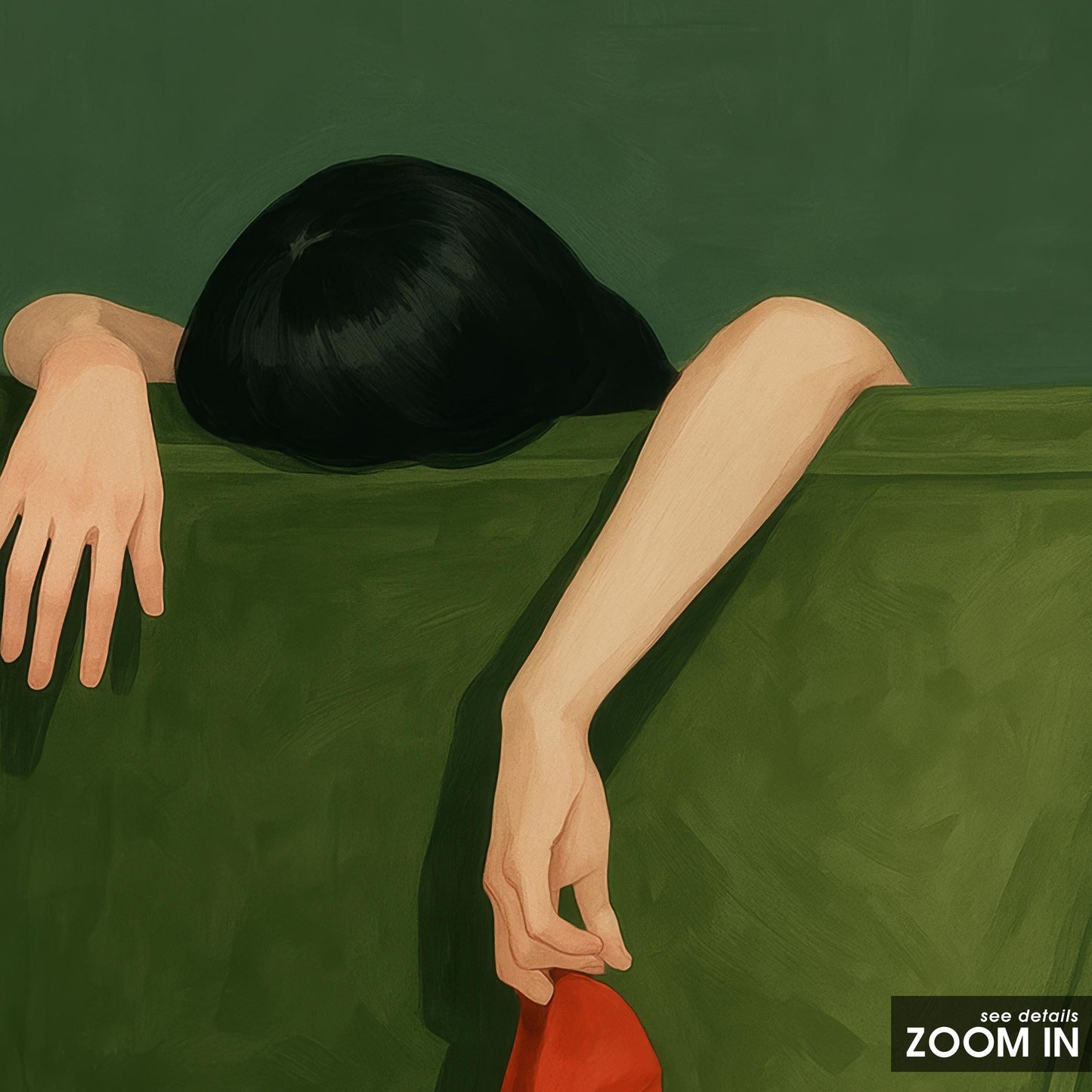 Minimal Femme Fatale Art – Red Heel Artwork | Stylish Boudoir Wall Decor Print