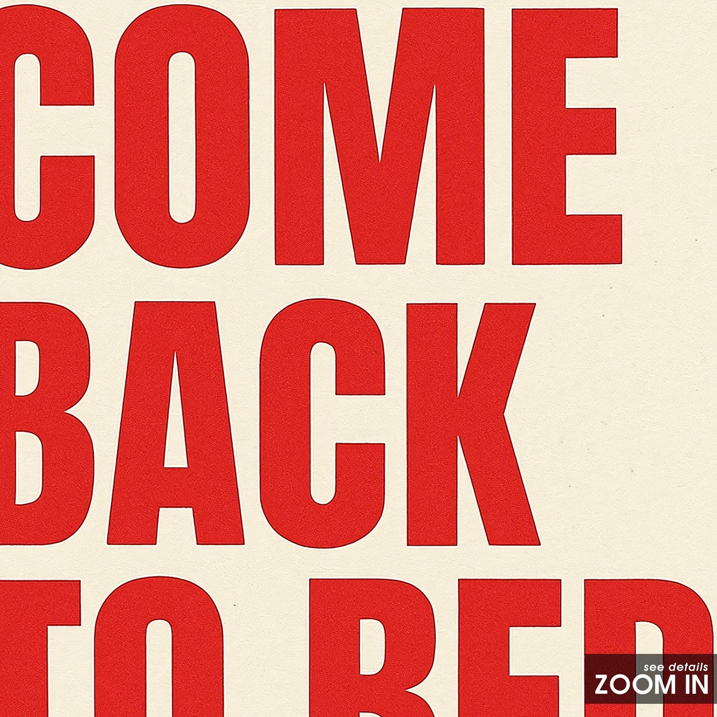 Romantic Bedroom Wall Art – Minimalist Typography Print With Red Text Poster