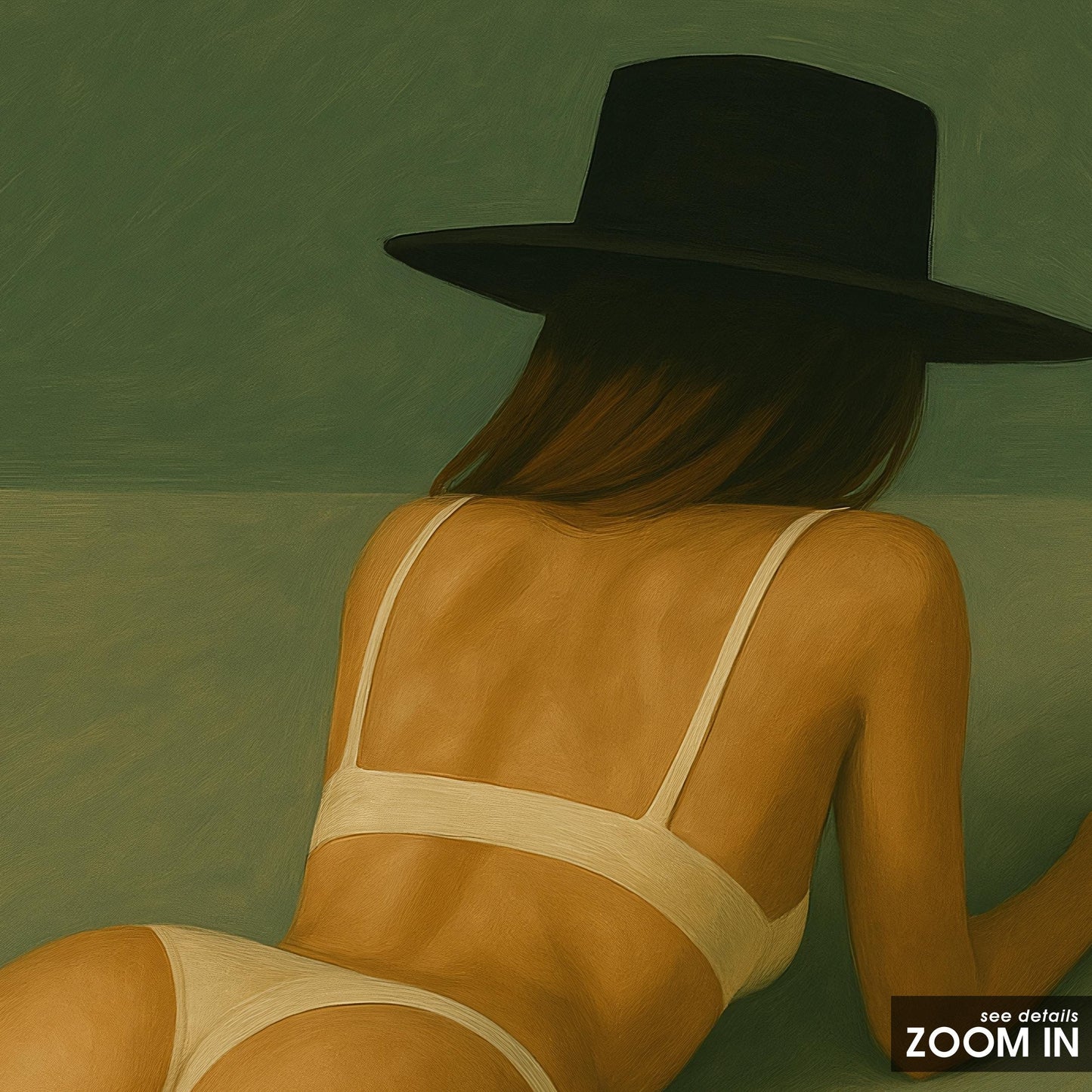 Woman In Hat Poster – Vintage Wall Art | Minimalist Feminine Retro Print