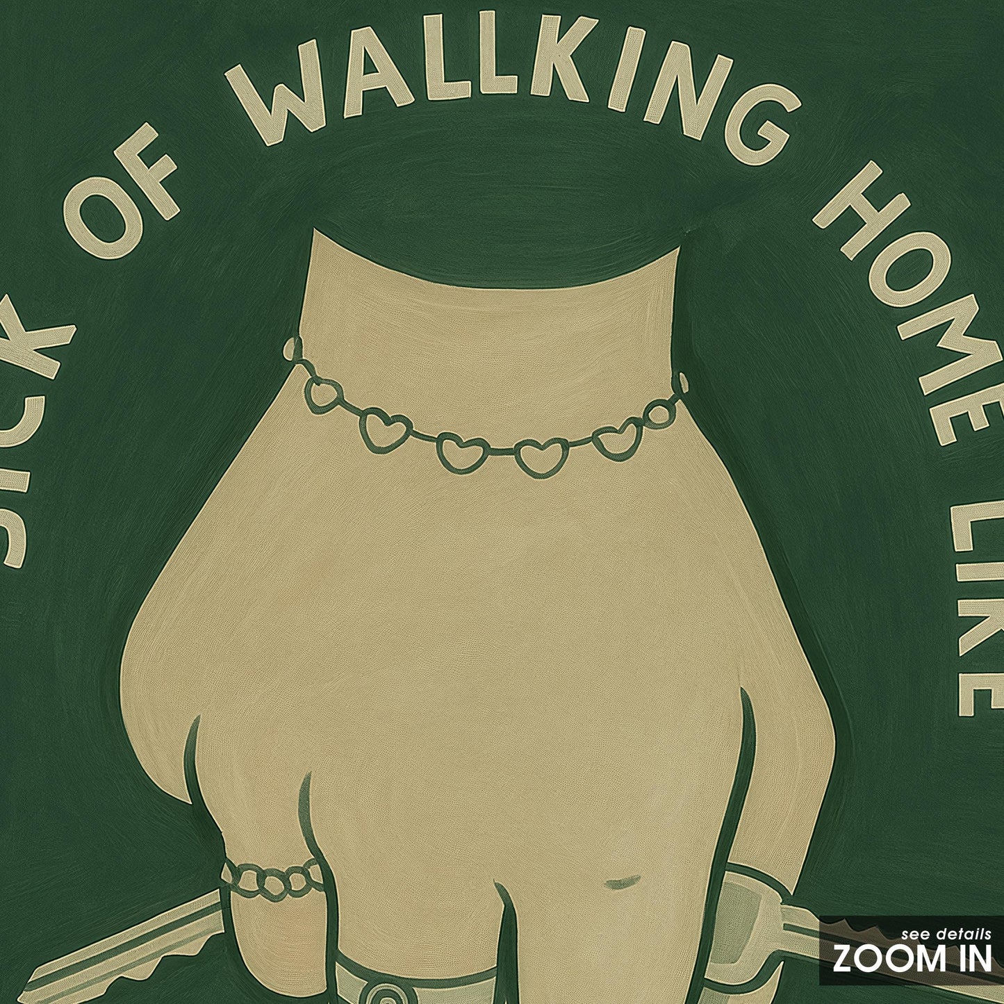 Feminist Safety Poster – Bold Empowerment Wall Art | Strong Women Artwork