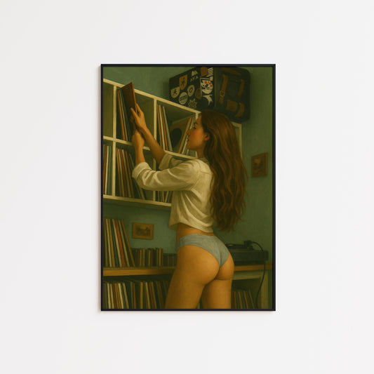 Vintage Vinyl Poster – Retro Music Art with Nostalgic Wall Decor for Music Lovers