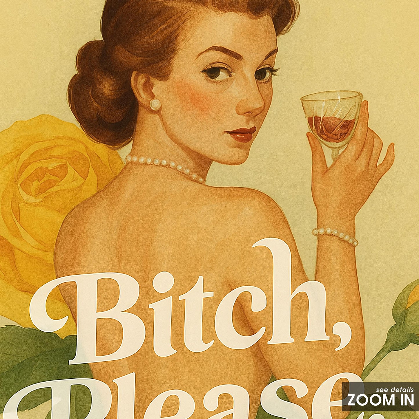 Retro Feminist Poster – Bold Quote Print | Feminine Wall Art With Vintage Sass