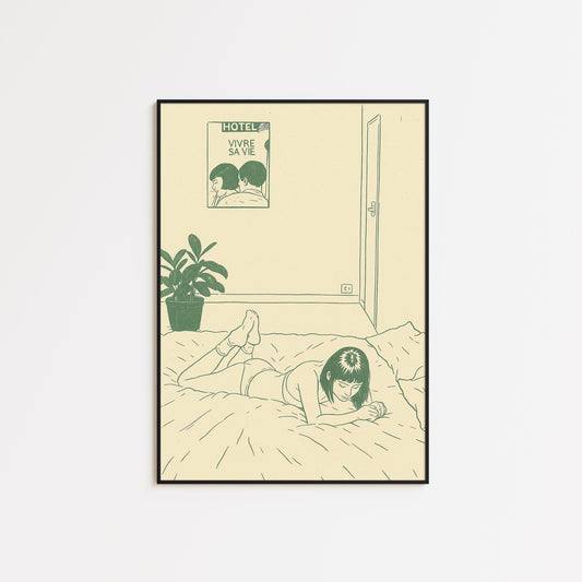 Vivre Sa Vie Poster – Retro French Bedroom Art Print