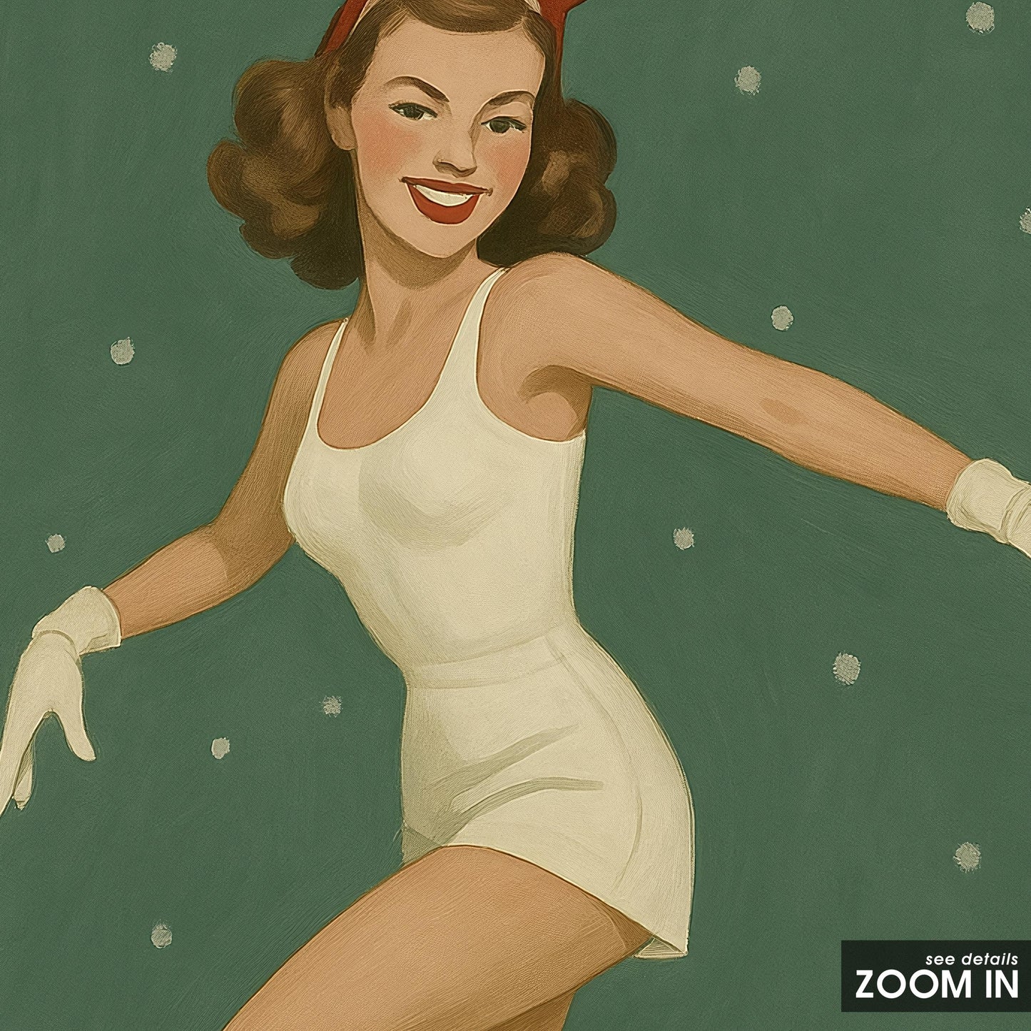 Vintage Reindeer Poster – Retro Christmas Art | Midcentury Holiday Print