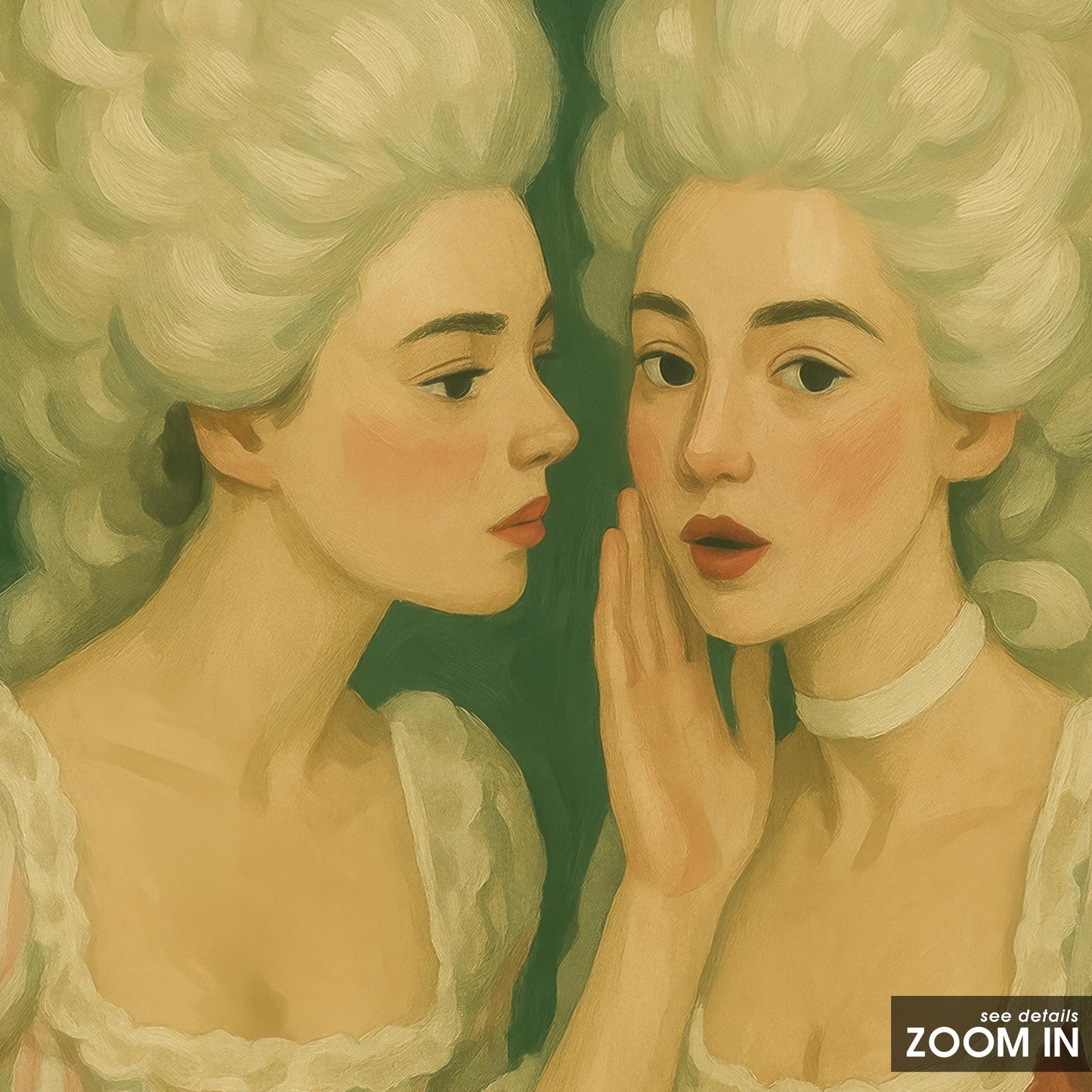 Queer Vintage Wall Art – Rococo Sapphic Art Print on FSC Certified Paper