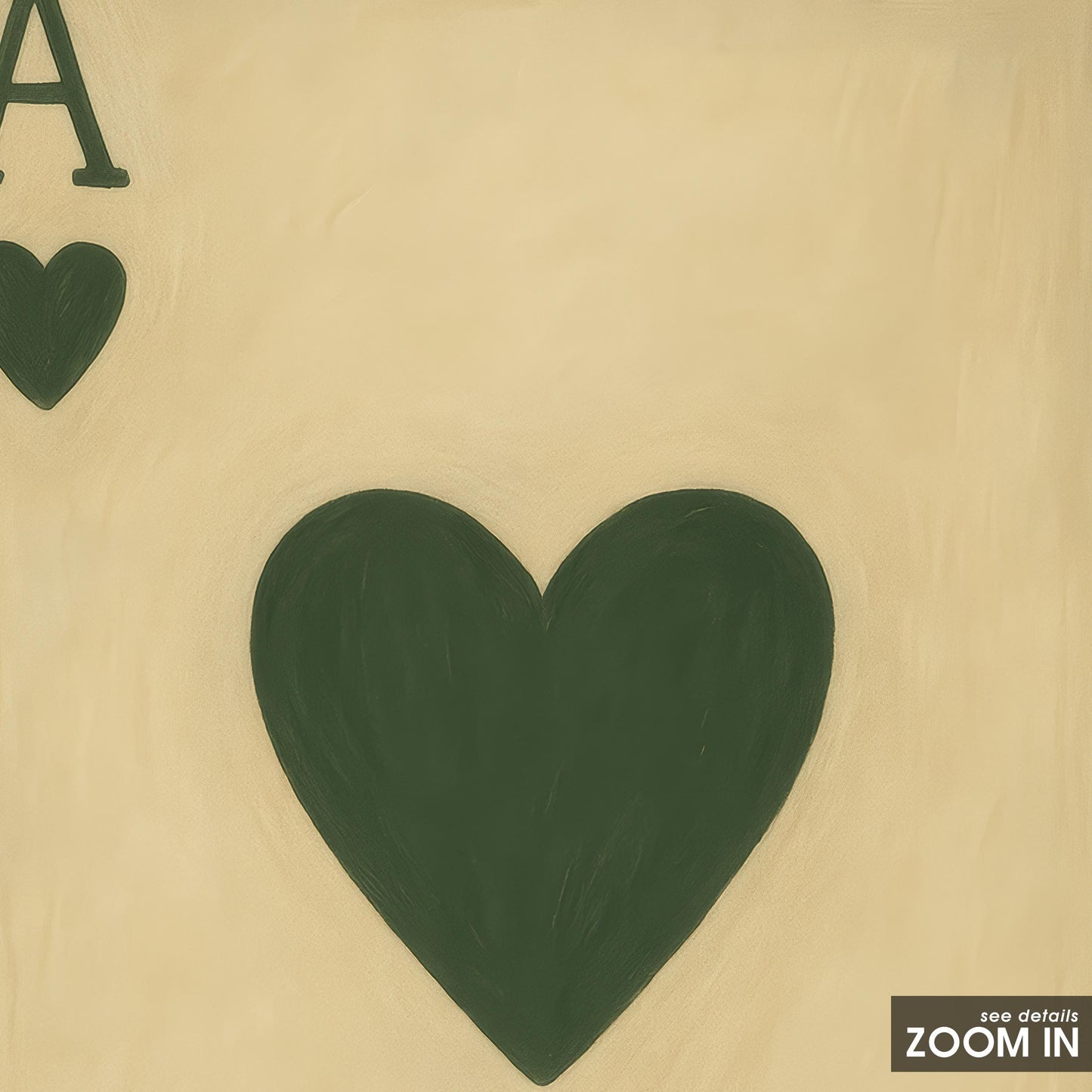 Ace of Hearts Poster – Vintage Playing Card With Romantic Wall Art & Poetic Design Print