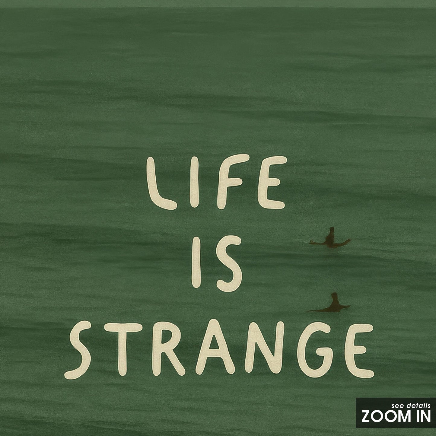 Ocean Quote Poster – Minimalist Wall Art With Green Ocean Print & Poetic Design