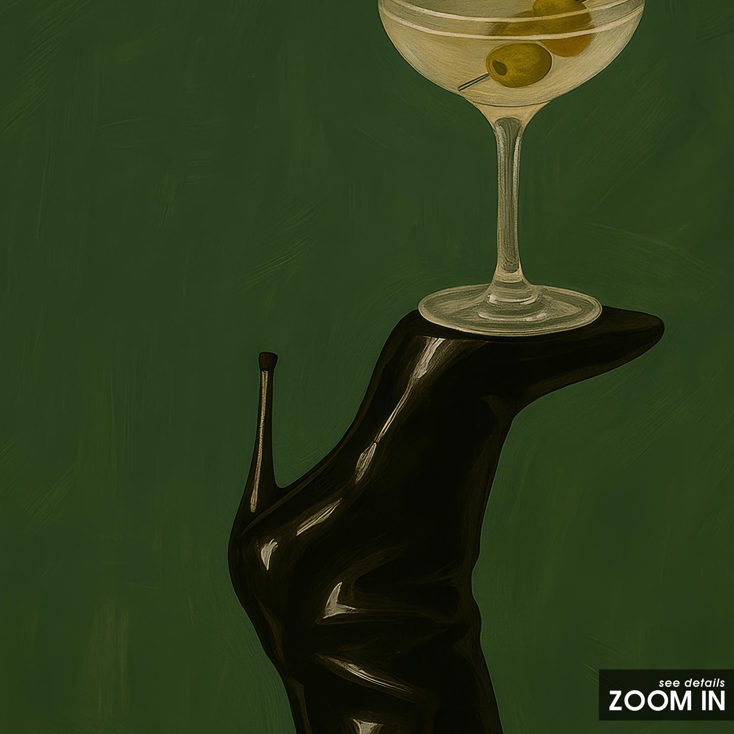 Feminine Cocktail Poster – Moody Wall Art | High Heel Print & Espresso Martini