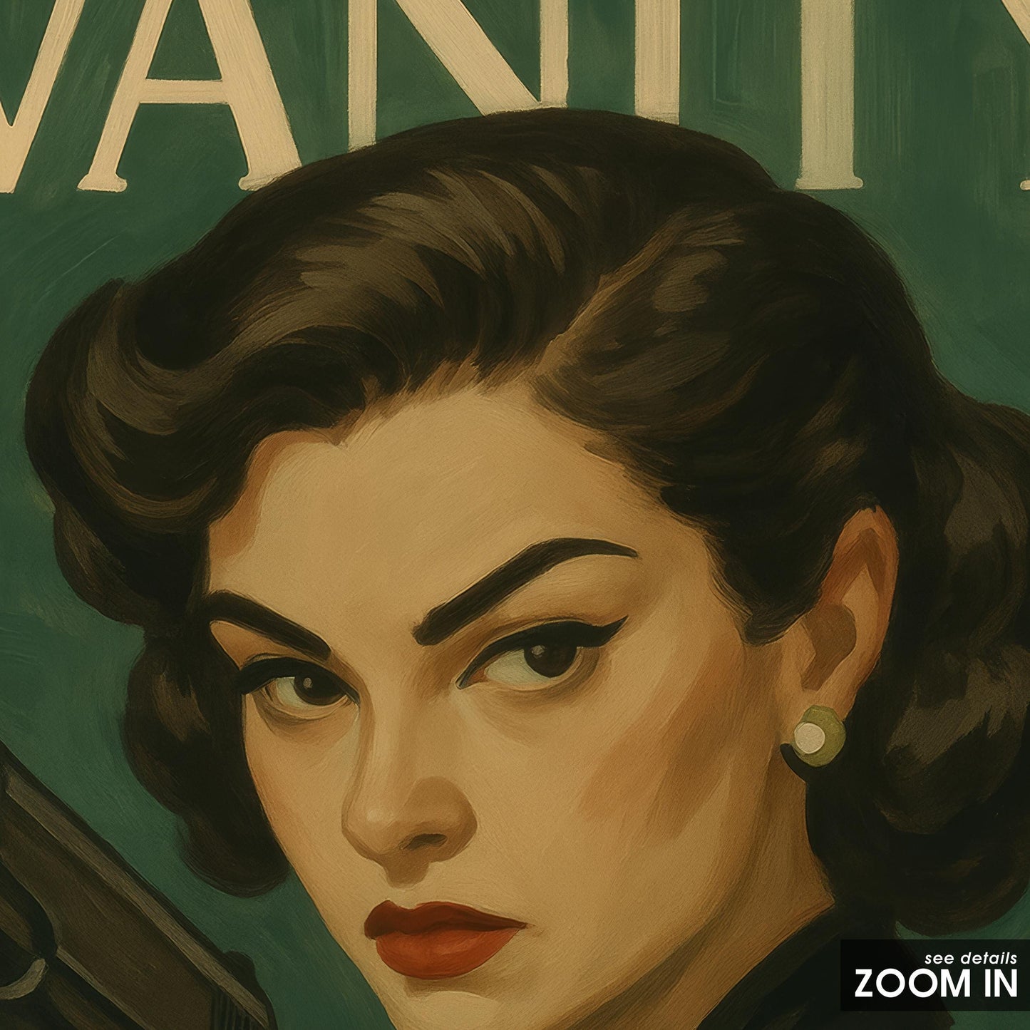 Femme Fatale Poster – Retro Noir Art | Power Woman Print on Semi Glossy Paper