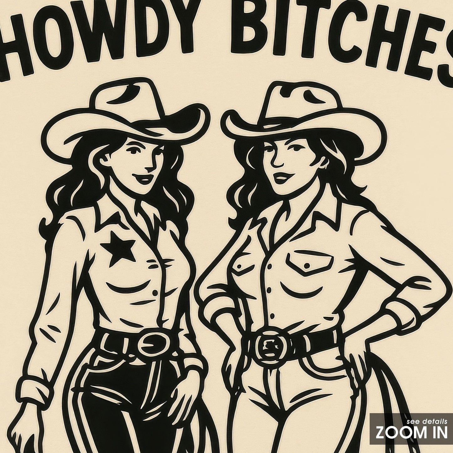 Queer Cowgirl Poster – Bold Cowboy Girl Art | Retro Line Artwork Print