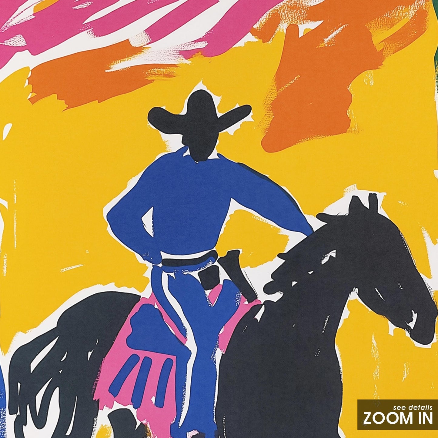 Desert Cowboy Ride – Bold Western Pop Art Poster