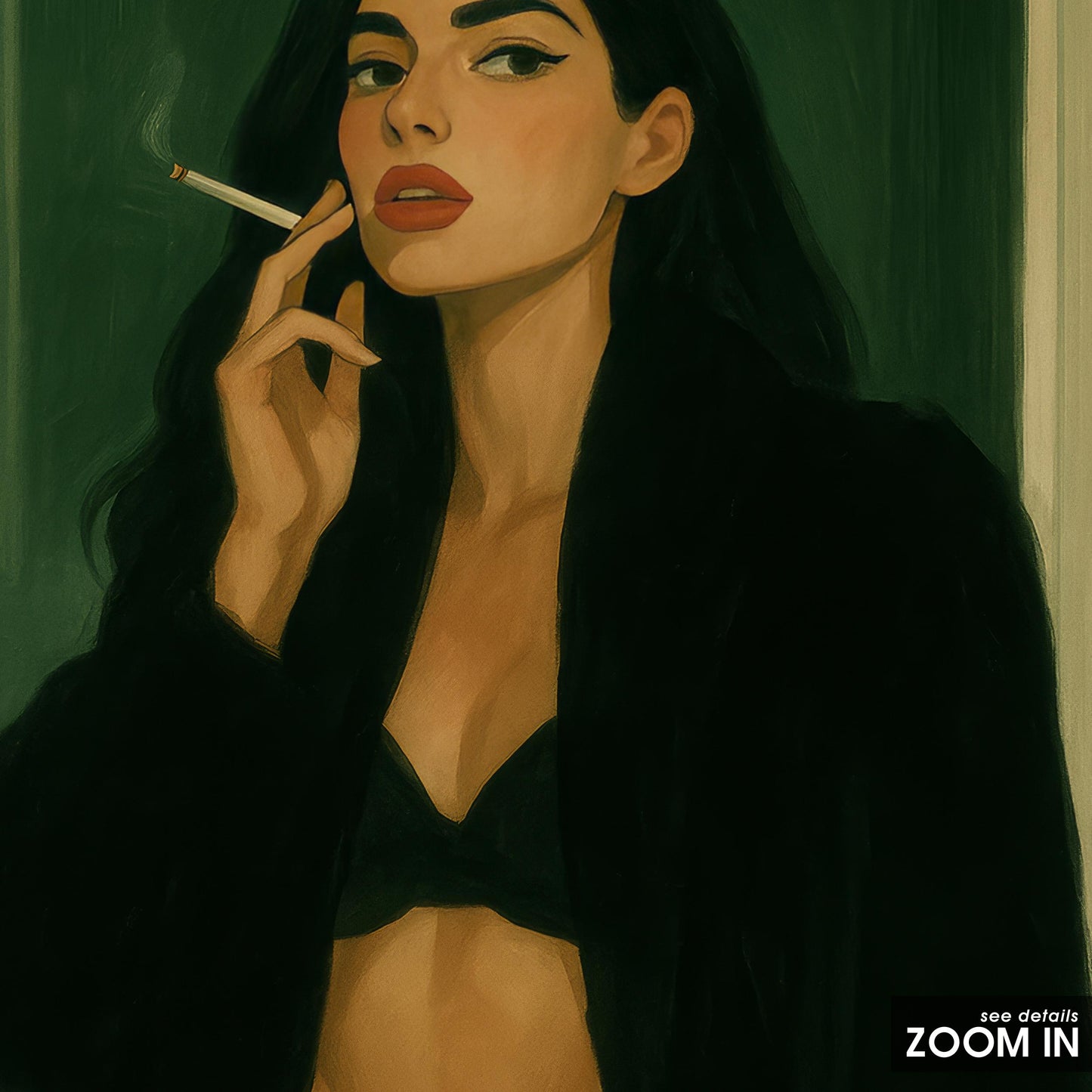 Femme Fatale Art – Seductive Noir Bedroom Decor | Bold Wall Poster