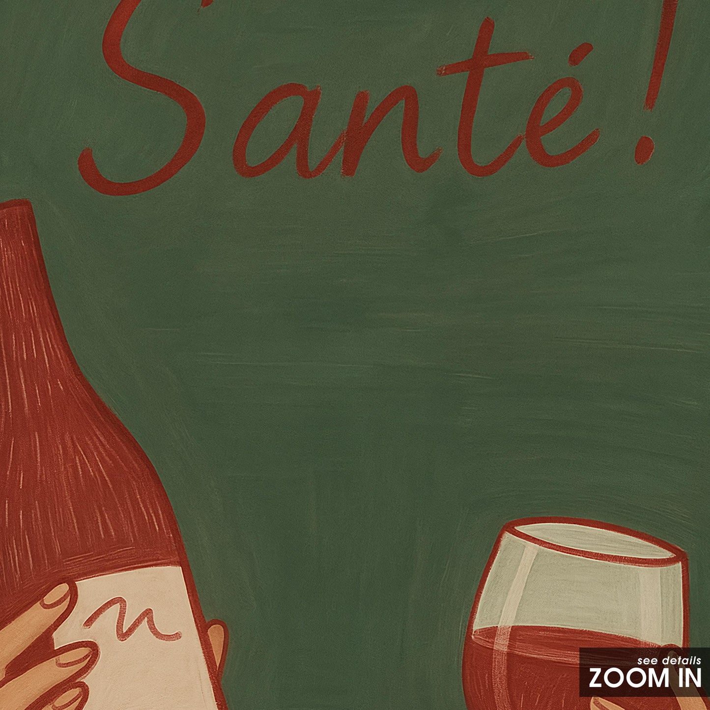 French Wine Poster – Stylish Wine Wall Art | Minimalist Kitchen Decor