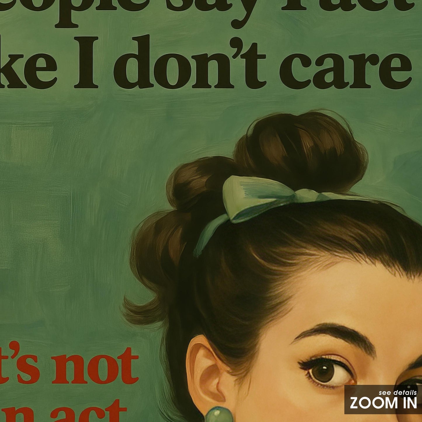 Funny Feminist Poster – Retro Wall Art With Sarcastic Feminist Quote & Bold Decor