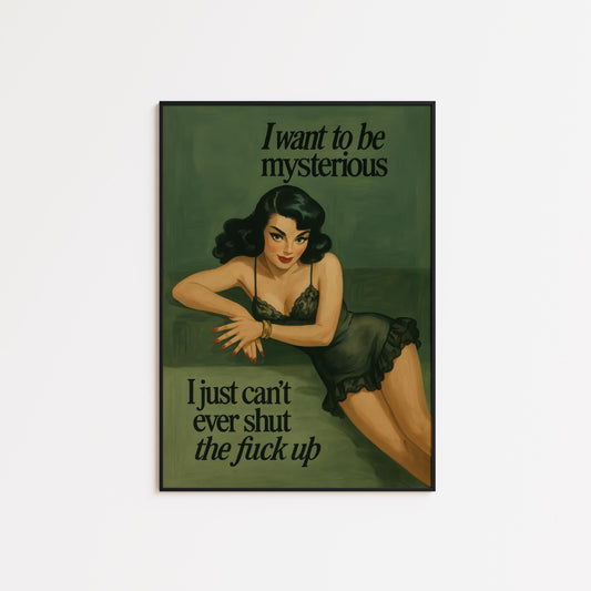 Pin-Up Girl Poster – Bold Feminist Wall Art With Cheeky Vintage Print