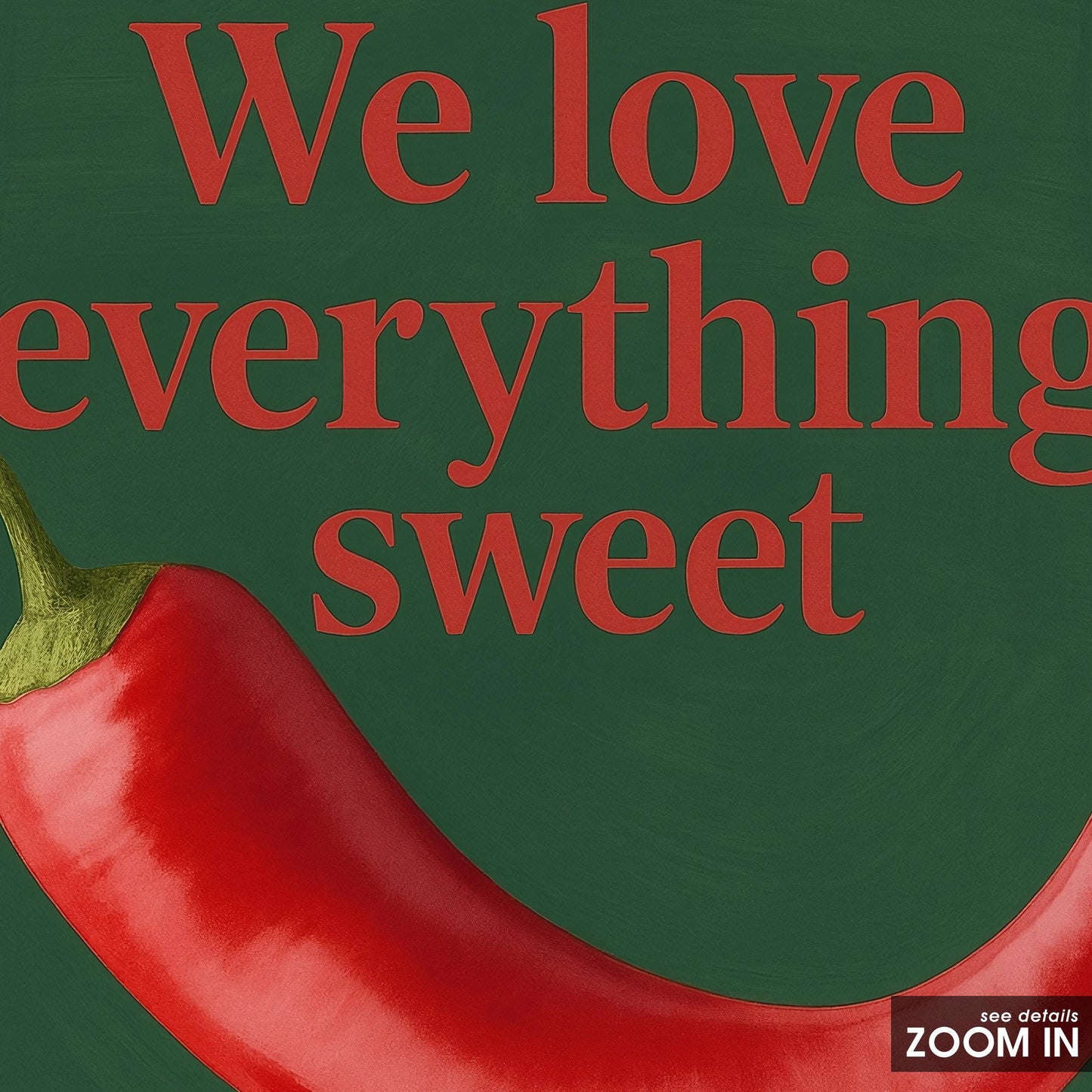 Retro Kitchen Poster – Vintage Kitchen Art With Sweet and Spicy Chili Pepper Print