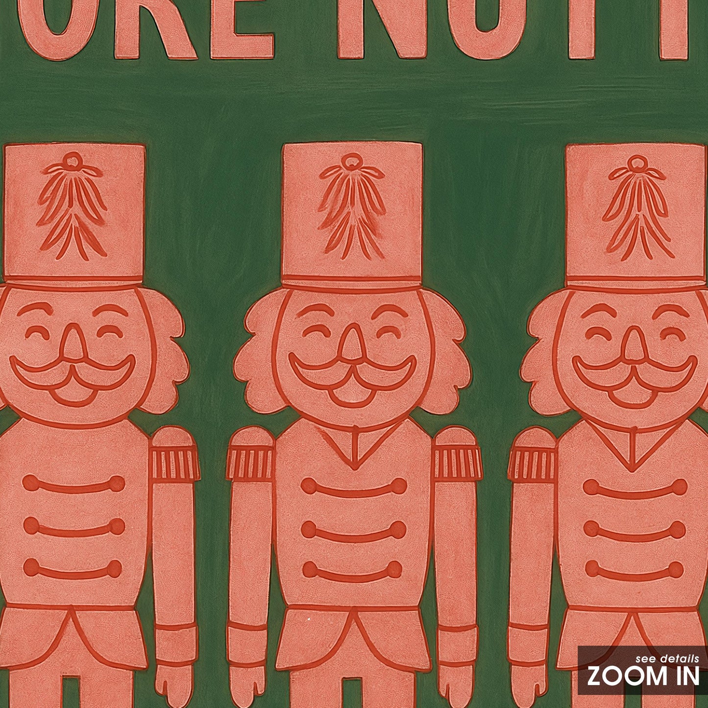 Retro Christmas Wall Art – Funny Nutcracker Holiday Print on Semi-Glossy Paper