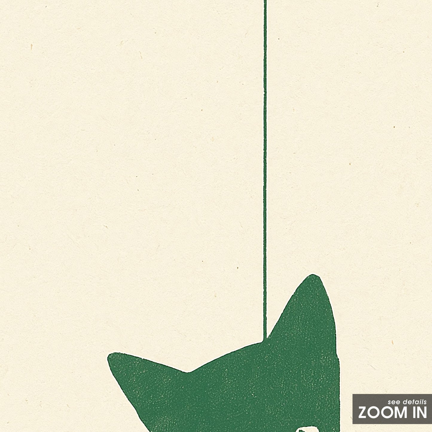 Peeking Cat Minimal Poster – Modern Line Art Wall Print, Cozy Neutral Home Decor