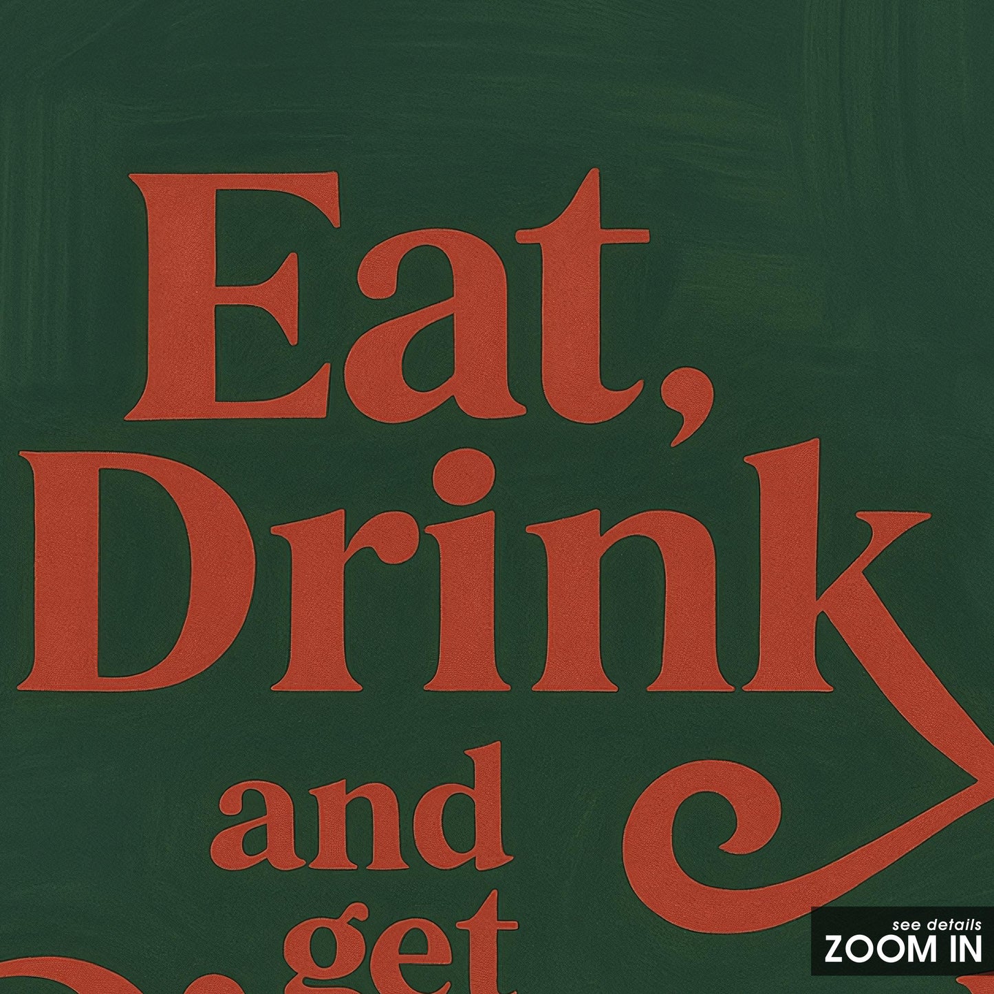 Funny Holiday Poster – Bold Christmas Wall Art With Cheeky Drink Decor Print