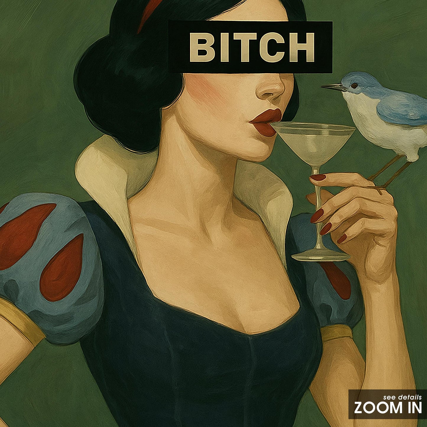 Feminist Pop Art Poster – Snow White Artwork | Bold Wall Decor & Statement Print