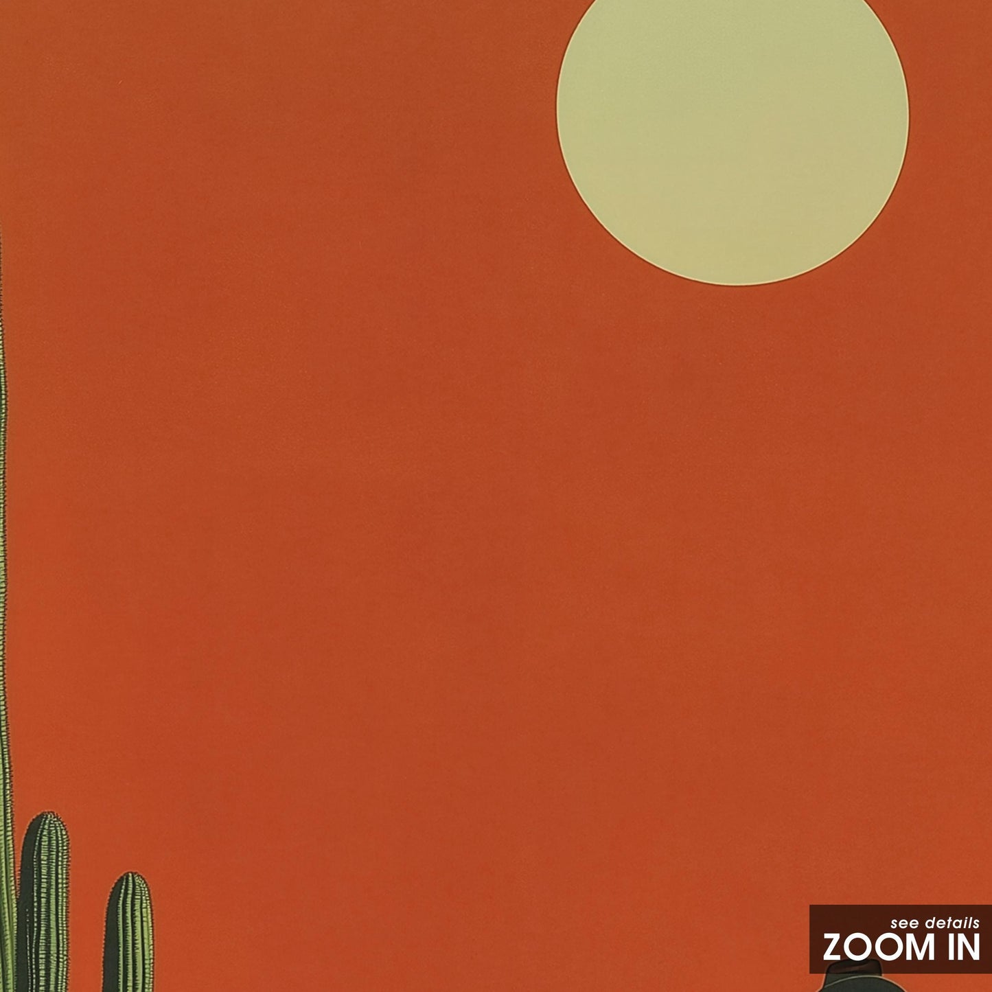 Cowboy and Cactus Poster – Western Desert Sunset Print