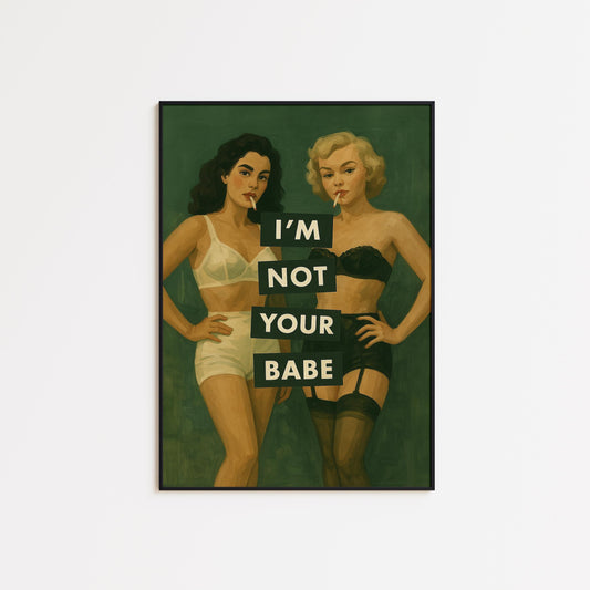 Vintage Feminist Art Print – Bold Retro Decor & Empowerment Wall Art