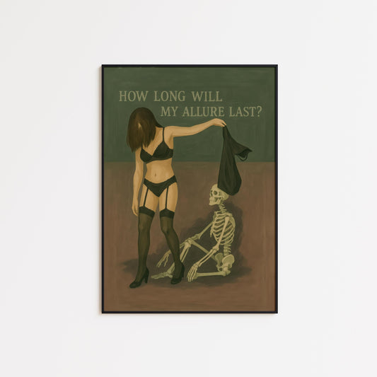 Gothic Skeleton Poster – Vintage Style Dark Allure Wall Art | Halloween Decor